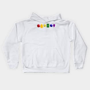 Rainbow Gemstones Kids Hoodie